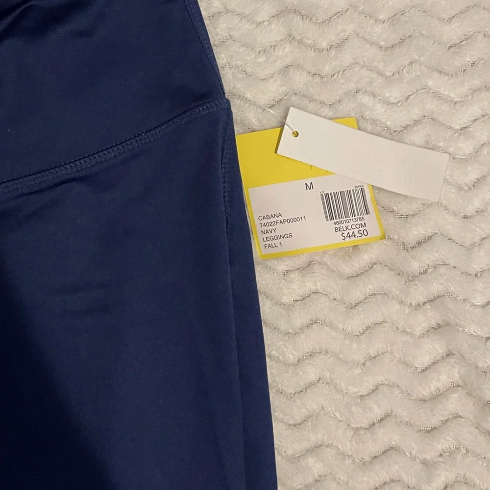 NWT - Cabana by Crown & Ivy Athletic Navy Leggings - Picture 4 of 4